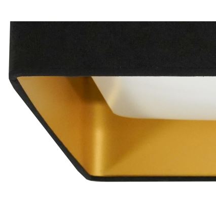 Brilagi - Dimbare LED plafondlamp VELVET SQUARE LED/24W/230V 3000/4000/6500K + afstandsbediening zwart