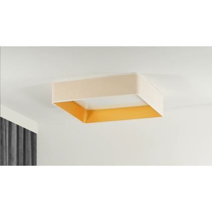 Brilagi - Dimbare LED plafondlamp VELVET SQUARE SMART LED/36W/230V 2700-6500K Wi-Fi Tuya + afstandsbediening crème