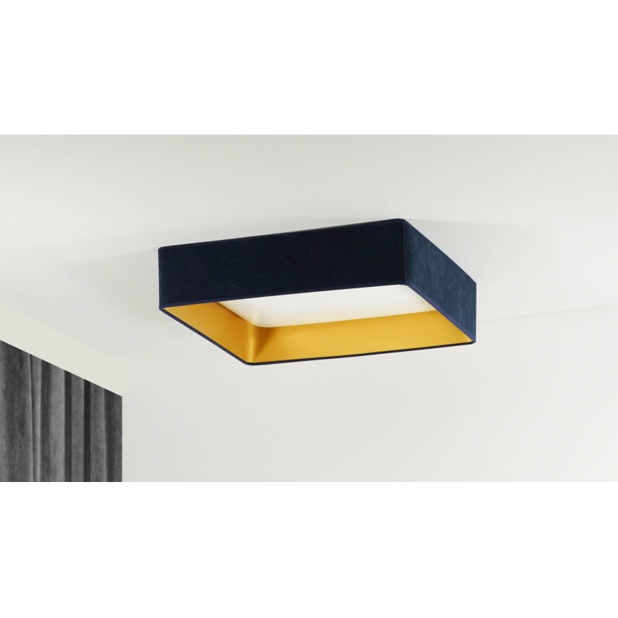 Brilagi - Dimbare LED plafondlamp VELVET SQUARE SMART LED/36W/230V 2700-6500K Wi-Fi Tuya + afstandsbediening donkerblauw