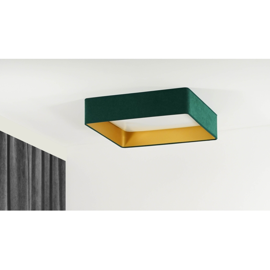Brilagi - Dimbare LED plafondlamp VELVET SQUARE SMART LED/36W/230V 2700-6500K Wi-Fi Tuya + afstandsbediening groen