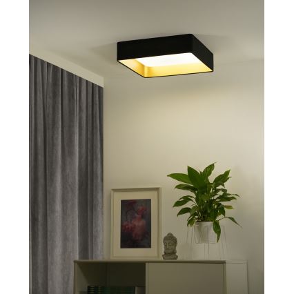 Brilagi - Dimbare LED plafondlamp VELVET SQUARE SMART LED/36W/230V 2700-6500K Wi-Fi Tuya + afstandsbediening zwart