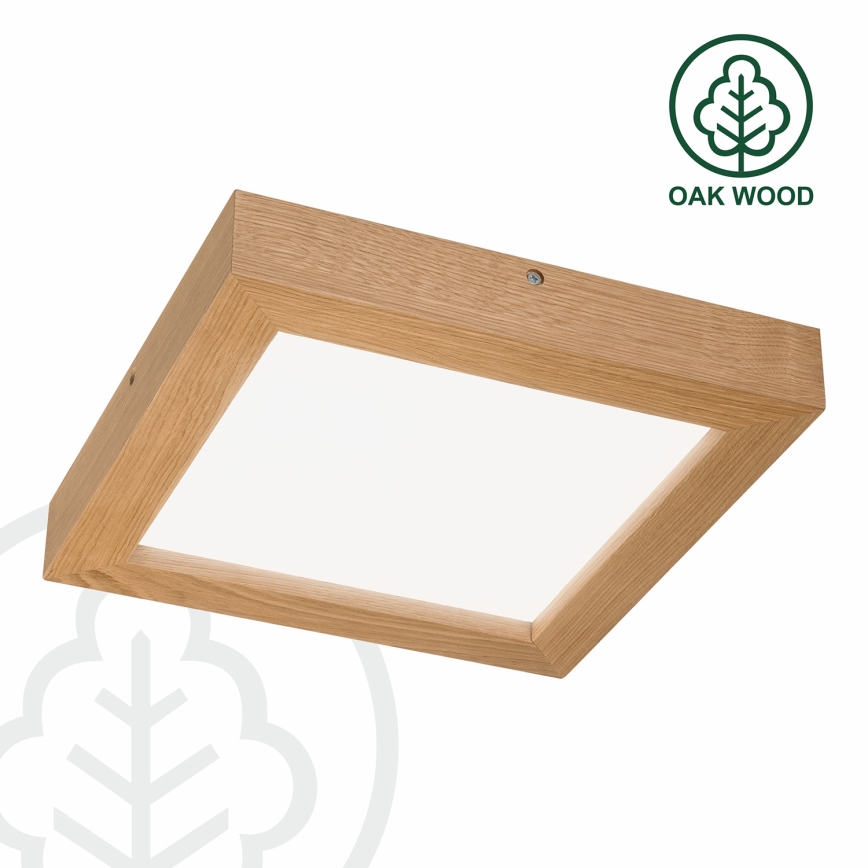 Brilagi - LED Dimbare badkamer plafondverlichting WOODY FRAME LED/24W/230V eiken 30x30 cm 3000-6000K IP44 + afstandsbediening
