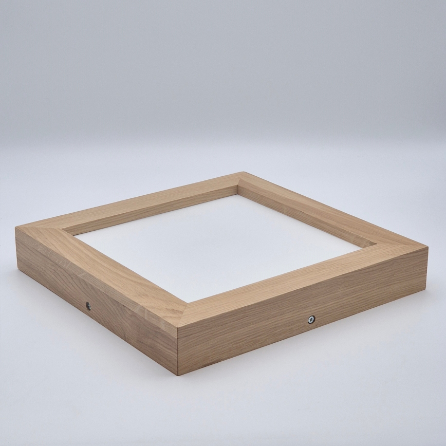 Brilagi - LED Dimbare badkamer plafondverlichting WOODY FRAME LED/24W/230V eiken 30x30 cm 3000-6000K IP44 + afstandsbediening