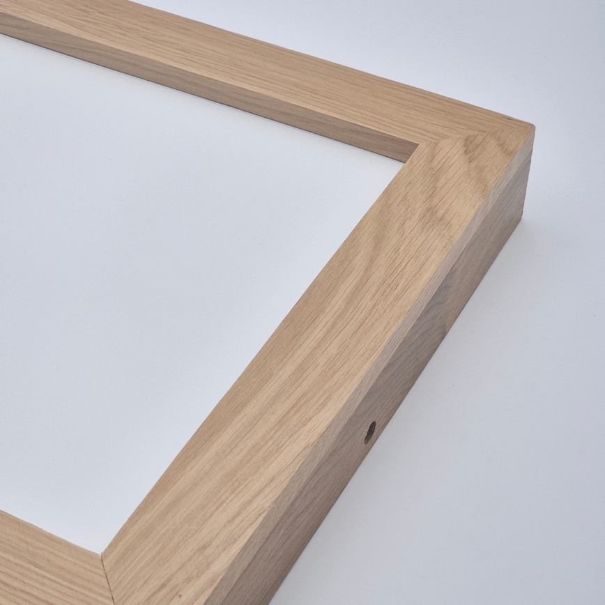 Brilagi - LED Dimbare badkamer plafondverlichting WOODY FRAME LED/24W/230V eiken 30x30 cm 3000-6000K IP44 + afstandsbediening