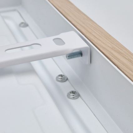 Brilagi - LED Dimbare badkamer plafondverlichting WOODY FRAME LED/24W/230V eiken 30x30 cm 3000-6000K IP44 + afstandsbediening