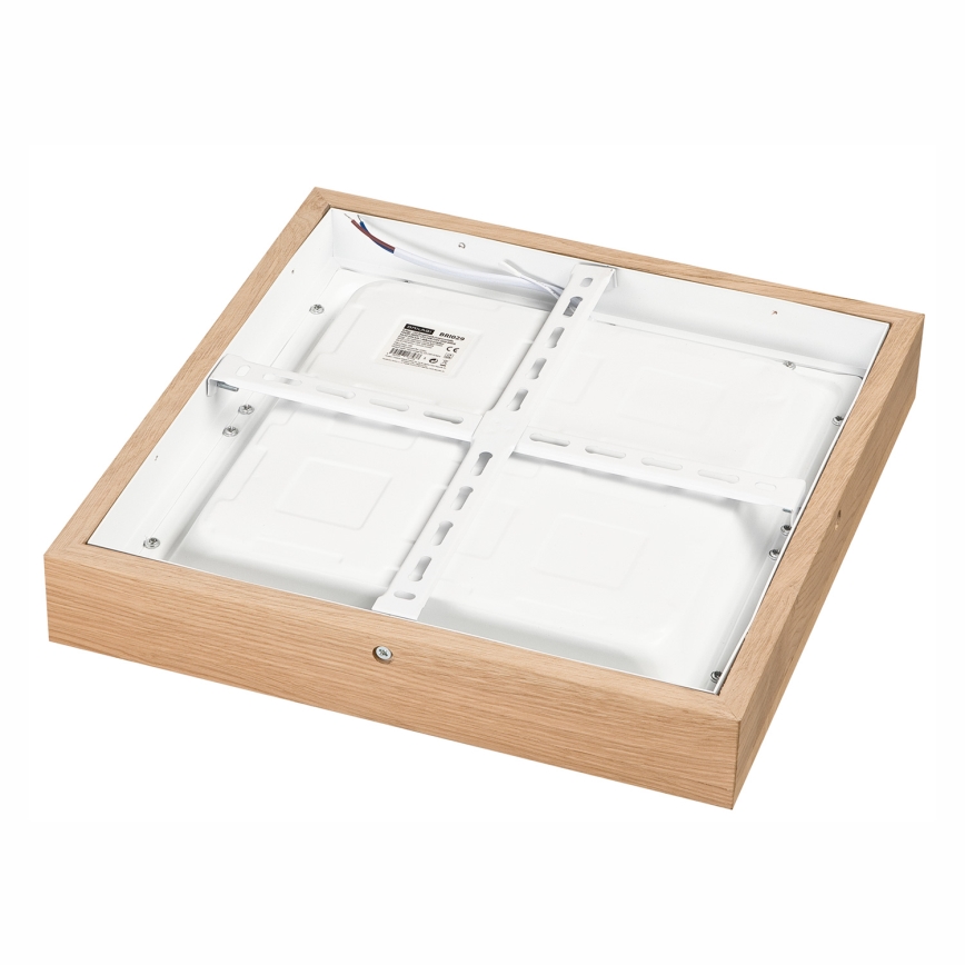 Brilagi - LED Dimbare badkamer plafondverlichting WOODY FRAME LED/24W/230V eiken 30x30 cm 3000-6000K IP44 + afstandsbediening