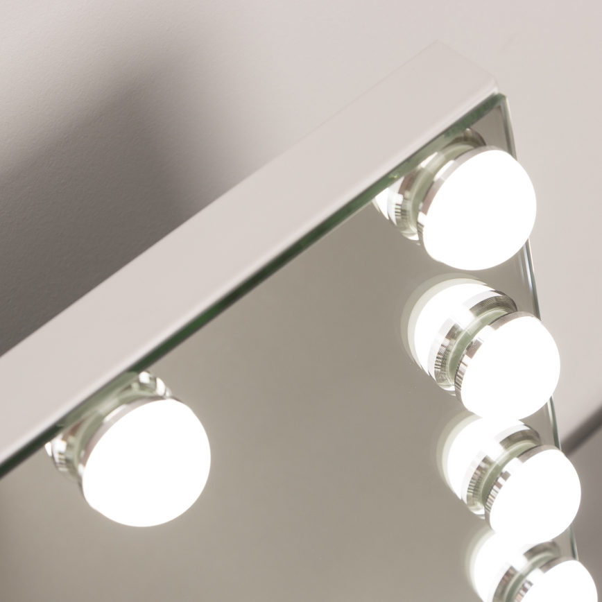 Brilagi - LED dimbare make-up spiegel HOLLYWOOD LED/15W/230V 3000/4000/6500K