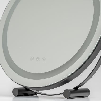 BRILAGI - LED Dimbare make-upspiegel CALIFORNIA LED/17W/230V 3000/4000/6500K Ø 42 cm zwart