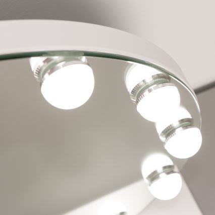 Brilagi - LED dimbare make-up spiegel HOLLYWOOD LED/12W/230V 3000/4000/6500K
