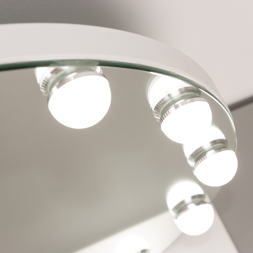 Brilagi - LED dimbare make-up spiegel HOLLYWOOD LED/12W/230V 3000/4000/6500K
