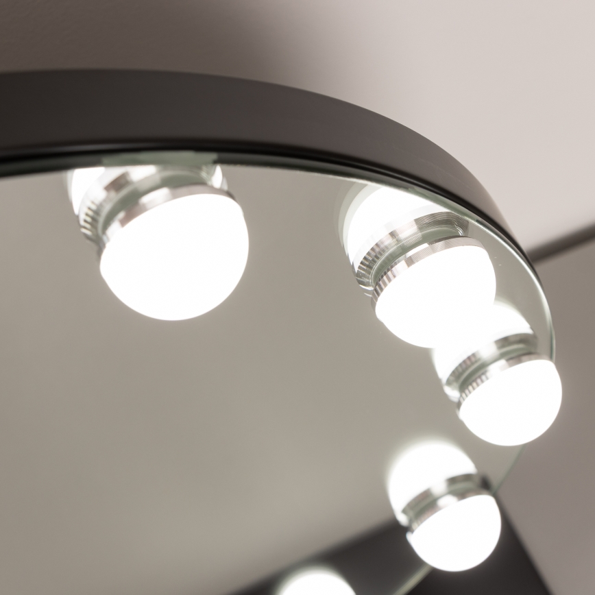 Brilagi - LED dimbare make-up spiegel HOLLYWOOD LED/12W/230V 3000/4000/6500K