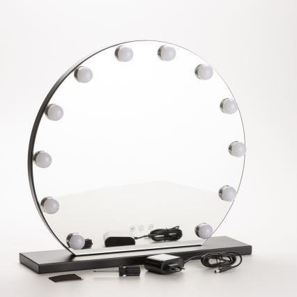 Brilagi - LED dimbare make-up spiegel HOLLYWOOD LED/12W/230V 3000/4000/6500K
