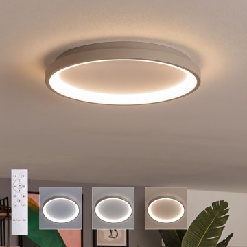 BRILAGI - LED Dimbaar plafondlamp FALCON SLIM LED/42W/230V 3000-6500K Ø 50 cm wit/beige + afstandsbediening