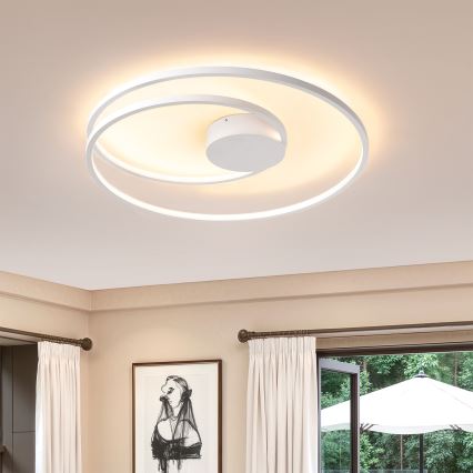 Brilagi - Dimbare LED-plafondlamp TWISTER LED/75W/230V 3000-6000K Ø 70 cm wit + afstandsbediening
