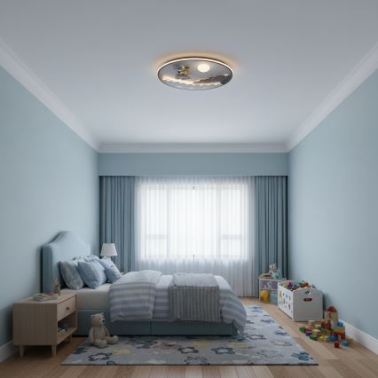 Brilagi - Dimbare LED-kinderplafondlamp ASTRO LED/68W/230V 3000-6000K Ø 49 cm + afstandsbediening