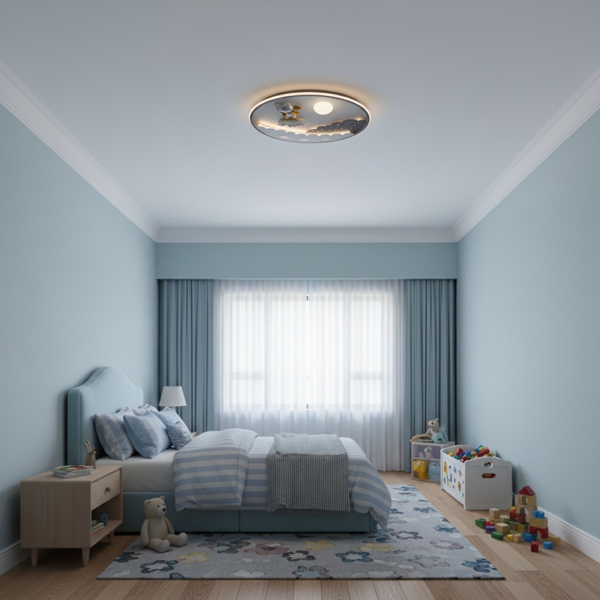 Brilagi - Dimbare LED-kinderplafondlamp ASTRO LED/68W/230V 3000-6000K Ø 49 cm + afstandsbediening