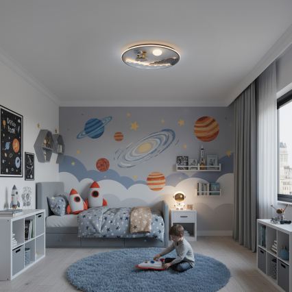 Brilagi - Dimbare LED-kinderplafondlamp ASTRO LED/68W/230V 3000-6000K Ø 49 cm + afstandsbediening