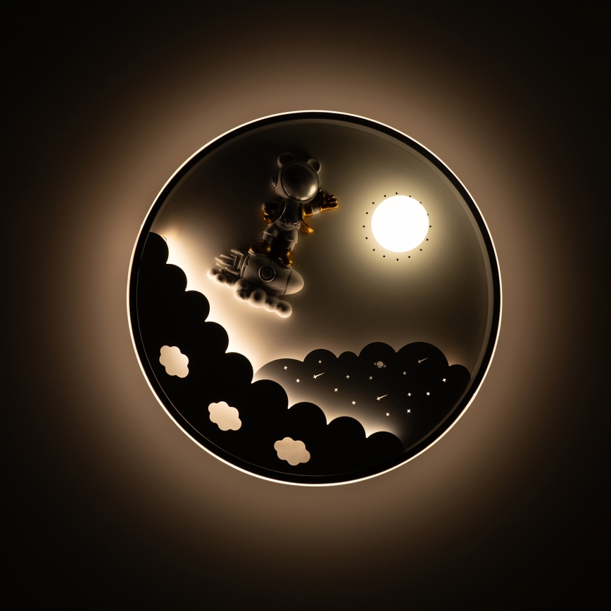 Brilagi - Dimbare LED-kinderplafondlamp ASTRO LED/68W/230V 3000-6000K Ø 49 cm + afstandsbediening