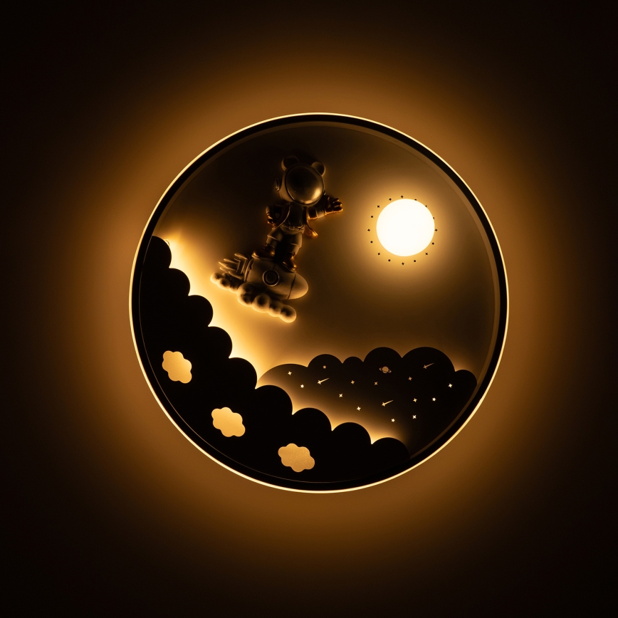 Brilagi - Dimbare LED-kinderplafondlamp ASTRO LED/68W/230V 3000-6000K Ø 49 cm + afstandsbediening