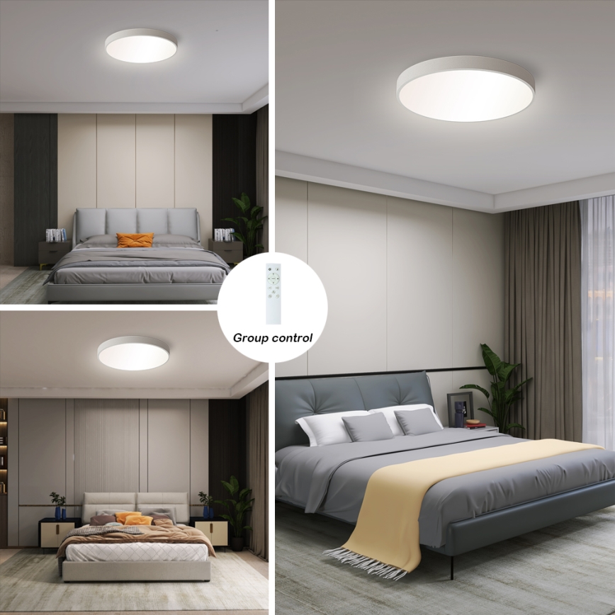 Brilagi - LED dimbare plafondlamp POOL SMART LED/48W/230V 3000-6000K 40 cm + afstandsbediening wit
