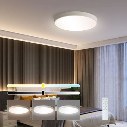 Brilagi - LED dimbare plafondlamp POOL SMART LED/48W/230V 40 cm 3000-6000K Wi-Fi Tuya + afstandsbediening wit