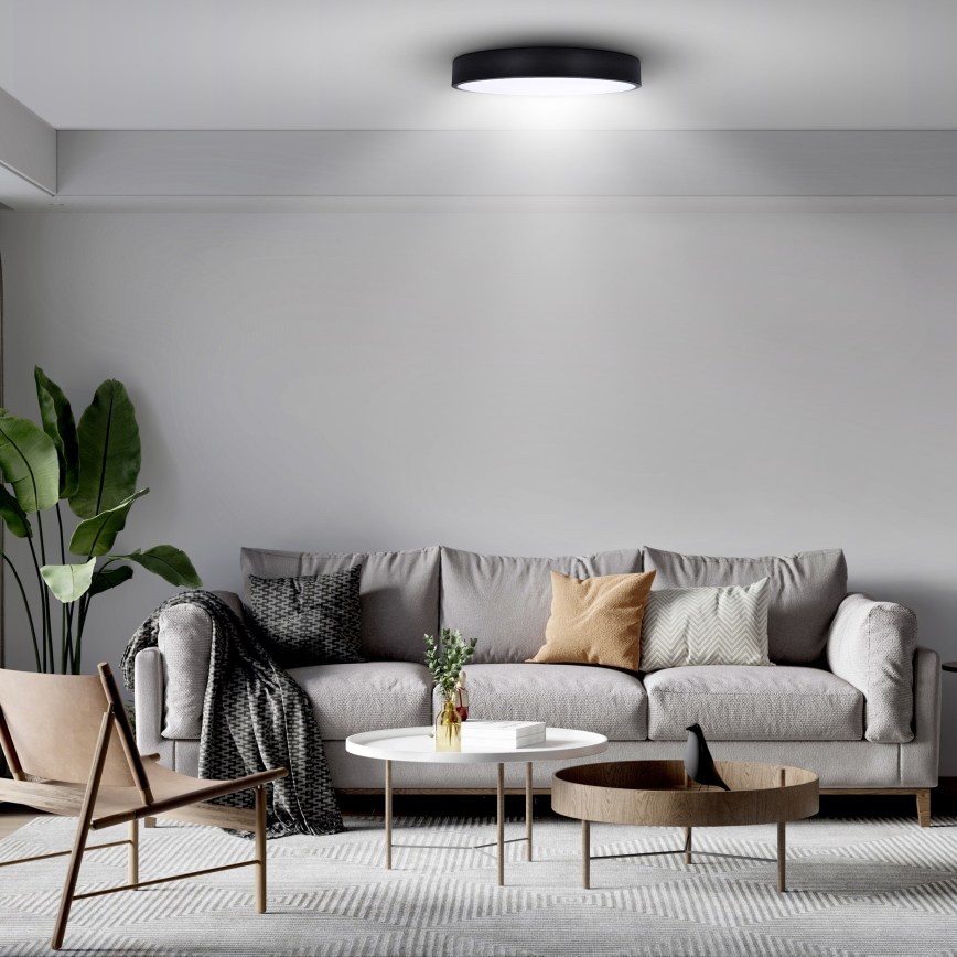 Brilagi - LED dimbare plafondlamp POOL SMART LED/60W/230V 50 cm 3000-6000K Wi-Fi Tuya + afstandsbediening zwart