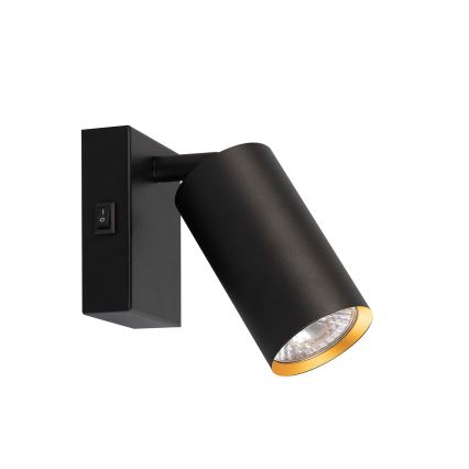 Brilagi - LED RGBW dimbare wandspot met schakelaar SELE 1xGU10/4,8W/230V 3000K zwart/goud + afstandsbediening