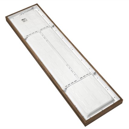 Brilagi - LED dimbare badkamer plafondlamp WOODY FRAME LED/50W/230V eiken walnoot 120x30 cm 3000-6000K IP44 + afstandsbediening