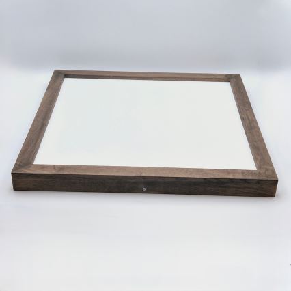 Brilagi - LED dimbare badkamer plafondlamp WOODY FRAME LED/50W/230V eiken walnoot 60x60 cm 3000-6000K IP44 + afstandsbediening