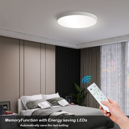 Brilagi - Dimbare LED-plafondlamp POOL SMART LED/60W/230V 50 cm 3000-6000K Wi-Fi Tuya + afstandsbediening wit
