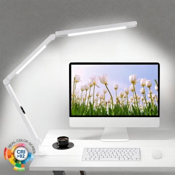 Brilagi - LED-dimbare, aanraakgevoelige flexibele bureaulamp VARIO LED/12W/230V 3000/4000/5000/6500K CRI 92 wit