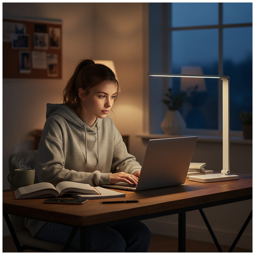 Brilagi - Dimbare aanraaktafellamp met draadloze QI-oplader MODO CHARGE LED/7W/5V 3000/4000/6000K wit