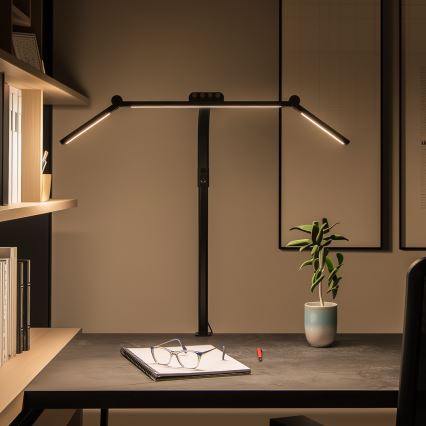 Brilagi - Dimbare aanraak-bureaulamp met klem VARIO LED/24W/230V 3000-6500K CRI 92 zwart
