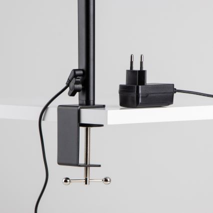 Brilagi - Dimbare aanraak-bureaulamp met klem VARIO LED/24W/230V 3000-6500K CRI 92 zwart