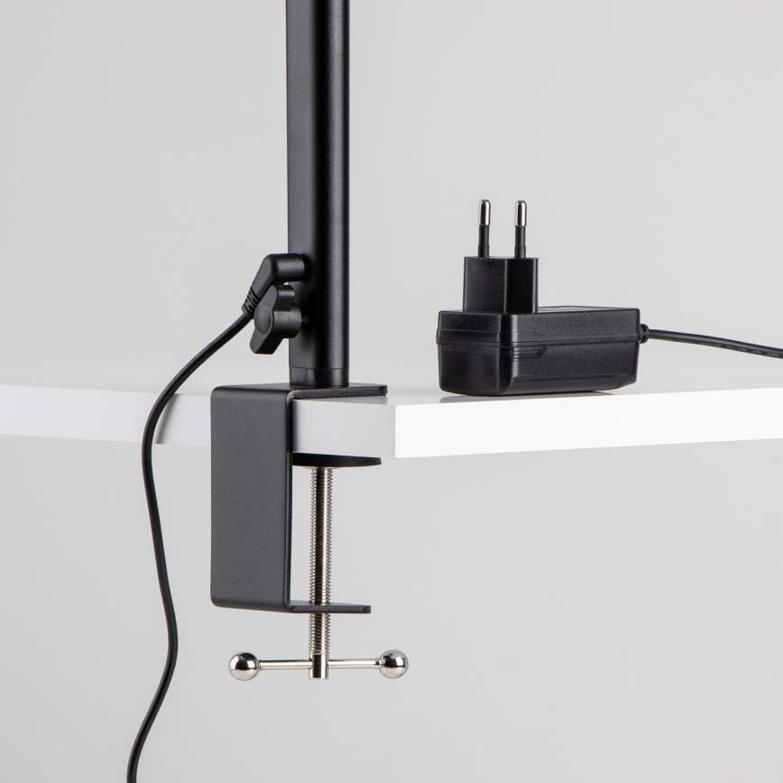 Brilagi - Dimbare aanraak-bureaulamp met klem VARIO LED/24W/230V 3000-6500K CRI 92 zwart