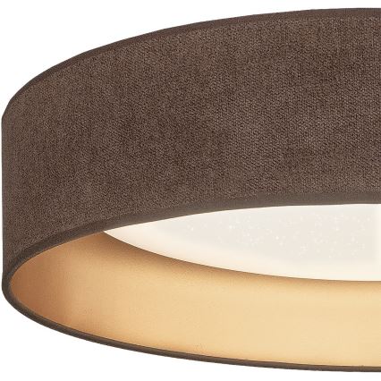 Brilagi - LED dimbare plafondlamp VELVET SMARTIX STARS LED/36W/230V 3000-6000K Ø 55 cm bruin/goud Wi-Fi Tuya Beacon + afstandsbediening