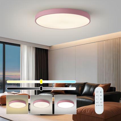 Brilagi - LED dimbare armatuur POOL SMART LED/100W/230V Ø 80 cm Wi-Fi Tuya + afstandsbediening roze