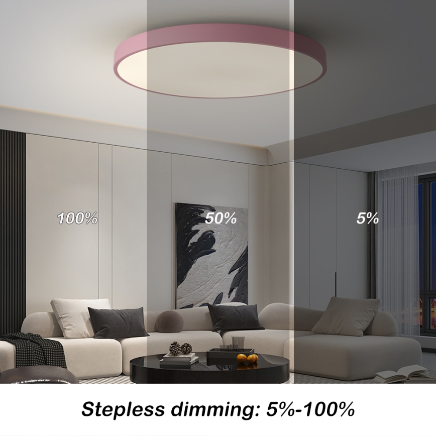 Brilagi - LED dimbare armatuur POOL SMART LED/100W/230V Ø 80 cm Wi-Fi Tuya + afstandsbediening roze