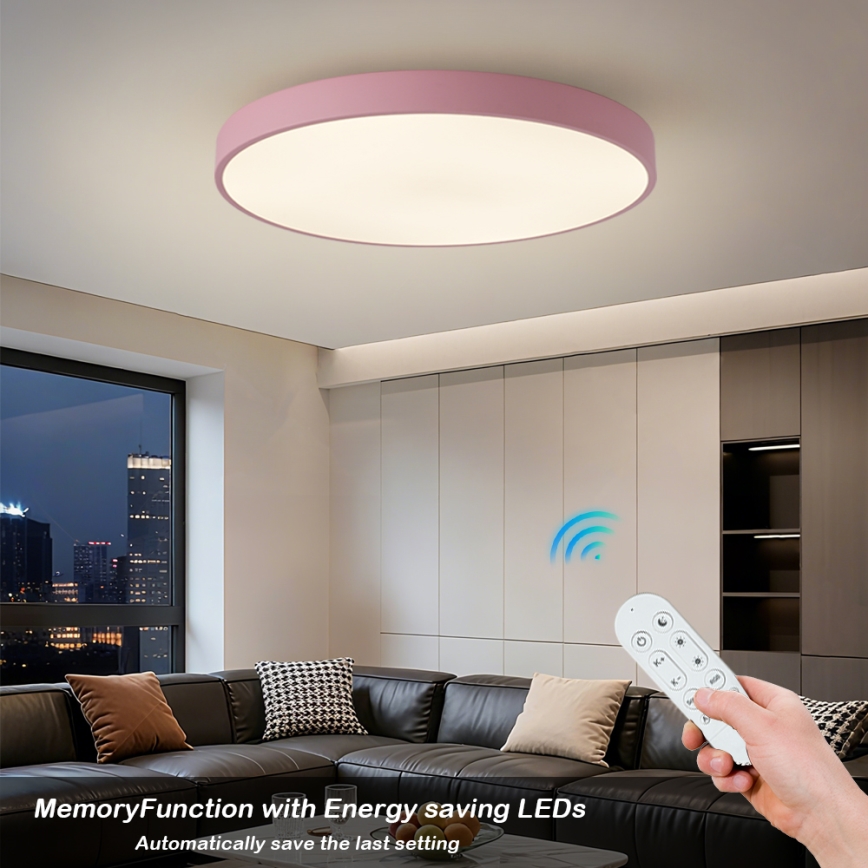 Brilagi - LED dimbare armatuur POOL SMART LED/100W/230V Ø 80 cm Wi-Fi Tuya + afstandsbediening roze