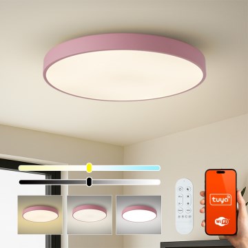 Brilagi - LED dimbare armatuur POOL SMART LED/100W/230V Ø 80 cm Wi-Fi Tuya + afstandsbediening roze