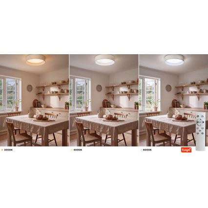 Brilagi - Dimbare LED-plafondlamp VELVET SMARTIX LED/24W/230V 3000-6000K Ø 45 cm wit Wi-Fi Tuya Beacon + afstandsbediening