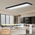 Brilagi - LED Dimbare badkamer plafondverlichting FRAME SMART LED/50W/230V 30x120 cm 3000-6000K IP44 zwart + afstandsbediening