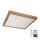 Brilagi - LED Dimbare badkamer plafondverlichting WOODY FRAME LED/50W/230V eiken 60x60 cm 3000-6000K IP44 + afstandsbediening