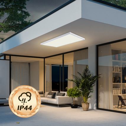 Brilagi - LED-dimbare plafondlamp voor badkamer FRAME SMART LED/96W/230V 120x60 cm 3000-6000K IP44 wit + afstandsbediening