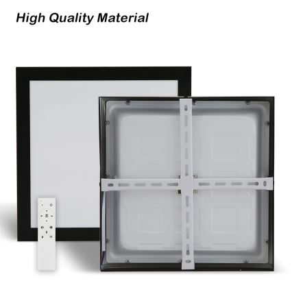 Brilagi - LED Dimbare badkamer plafondverlichting FRAME SMART LED/24W/230V 30x30 cm 3000-6000K IP44 zwart + afstandsbediening