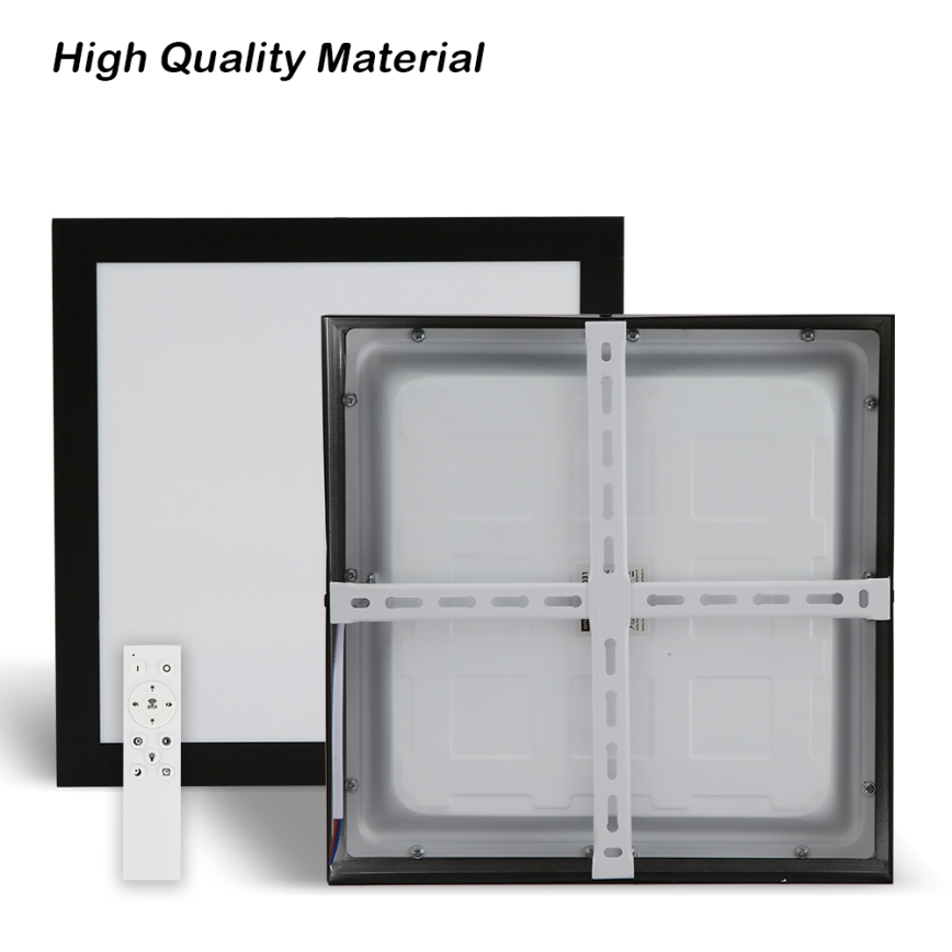 Brilagi - LED Dimbare badkamer plafondverlichting FRAME SMART LED/24W/230V 30x30 cm 3000-6000K IP44 zwart + afstandsbediening