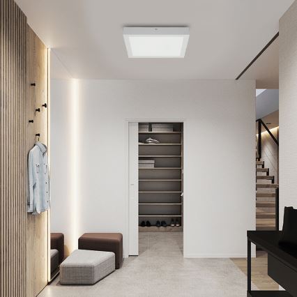 Brilagi - LED Dimbare badkamer plafondverlichting FRAME SMART LED/24W/230V 30x30 cm 3000-6000K IP44 wit + afstandsbediening