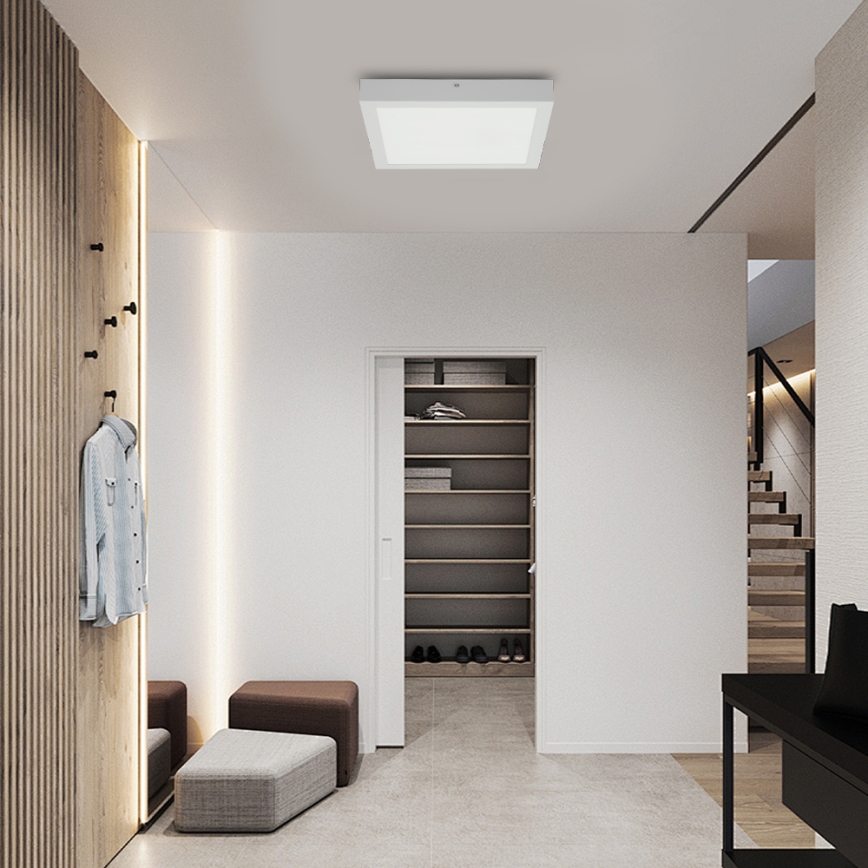 Brilagi - LED Dimbare badkamer plafondverlichting FRAME SMART LED/24W/230V 30x30 cm 3000-6000K IP44 wit + afstandsbediening