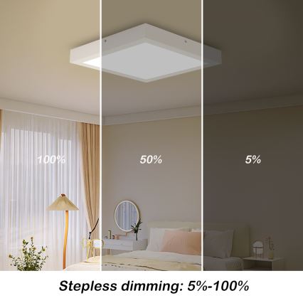 Brilagi - LED Dimbare badkamer plafondverlichting FRAME SMART LED/24W/230V 30x30 cm 3000-6000K IP44 wit + afstandsbediening