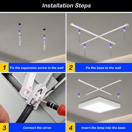 Brilagi - LED Dimbare badkamer plafondverlichting FRAME SMART LED/24W/230V 30x30 cm 3000-6000K IP44 wit + afstandsbediening